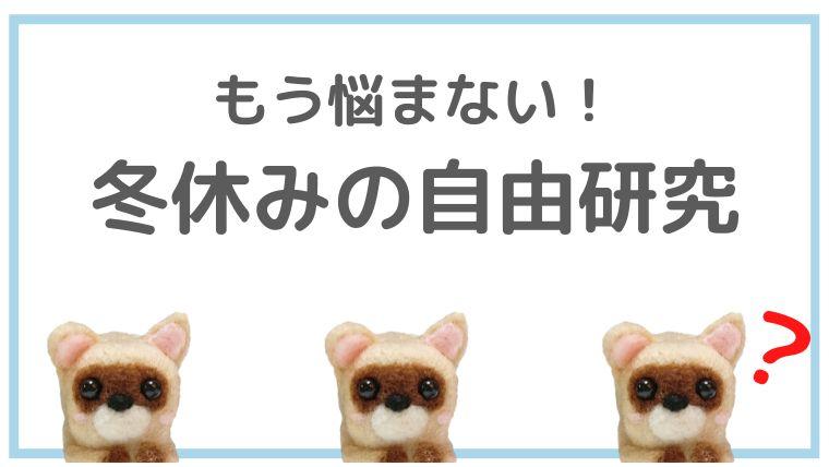 もう悩まない 小学生向け 冬休みの自由研究テーマ ６選 まとめ方 自由研究lab ラボ